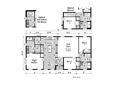 Eastland Concepts 28523M | 3 bedroom, 2 bathroom, 1370 sqft home. Built by Cavco - Shippenville in Shippenville, PA.