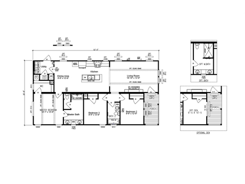 Rye 28523B | 3 bedroom, 2 bathroom, 1387 sqft home | Built by Cavco - Moultrie in Moultrie, GA. 