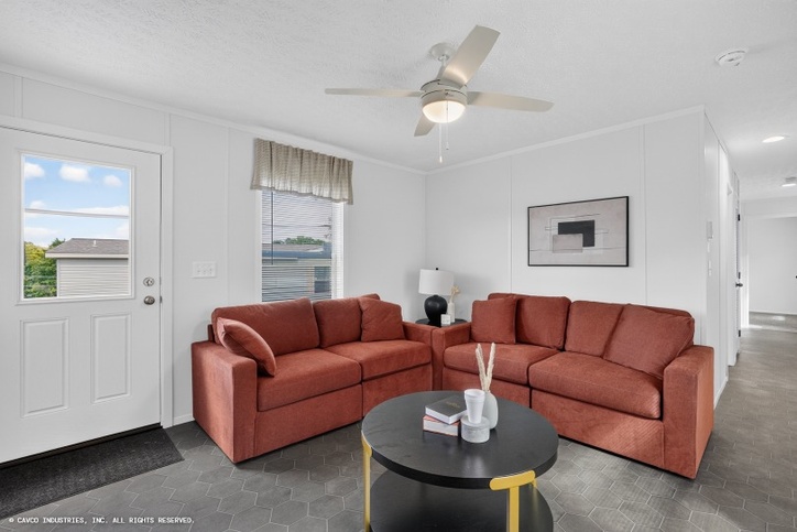 Malibu 14662F | 2 bedroom, 1 bathroom, 880 sqft home. Built by Cavco - Clarion in Shippenville, PA.